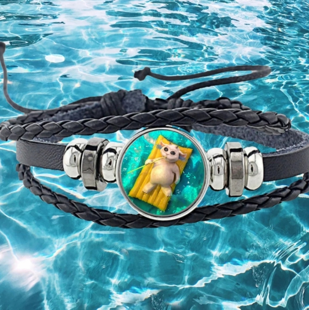 Handmade Twenty One Pilots NED Chlorine Vegan Leather Snap Charm Bracelet